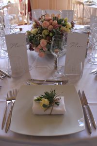 Table de mariage fleurie